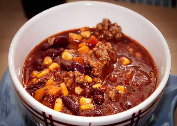 Chili con carne picante típico de México