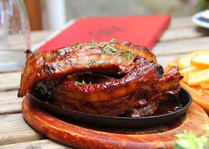 Costillas de cerdo en freidora de aire