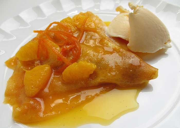 Crepes suzettes de naranja