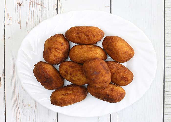 Croquetas hechas de berenjena