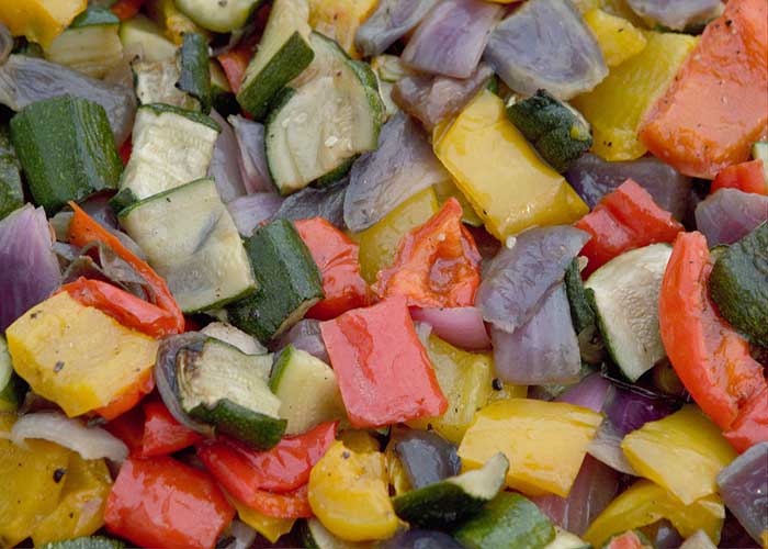 Ensalada de verduras y hortalizas asadas