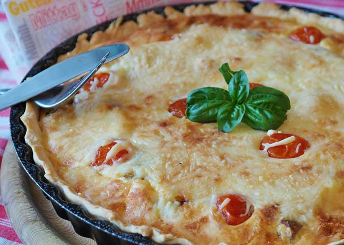 Entrante de tarta quiche Lorraine