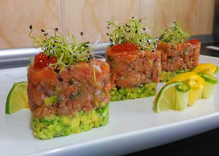 Tartar de salmón